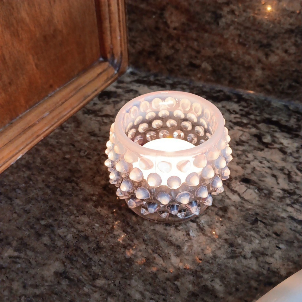 Fenton Candle Holders Pair Gorgeous Tealight Holders Very Good Condition - Picture 14 of 15